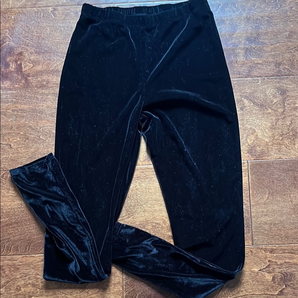 Black Velvet Leggings